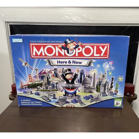 Monopoly Here And Now Edition “America Has Voted! “ Board Game USED - Picture 1 of 5